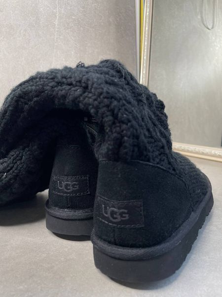Ugg Kids Classic Cardi Cable Knit Boot чорні 1143702K фото