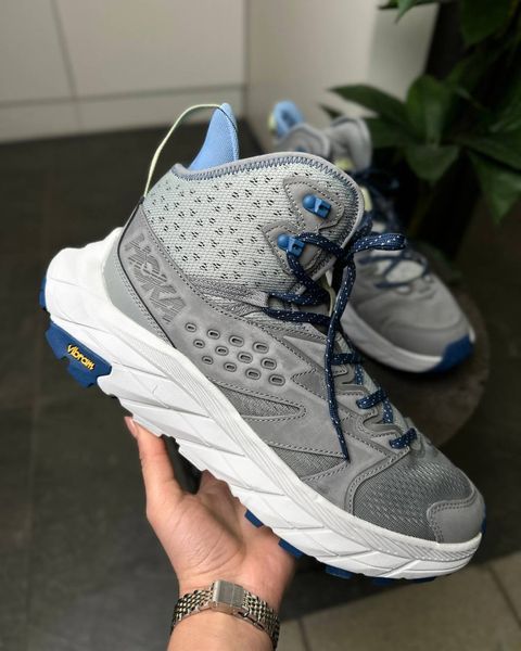 Hoka Anacapa Breeze Mid Hiking Shoes in Galactic Grey 1134505 GCS фото