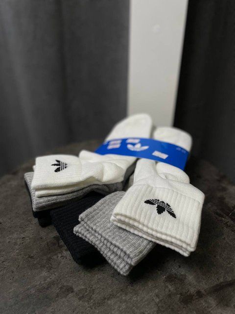 Шкарпетки Adidas Black White Grey Heather IJ5628 фото