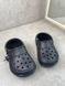 Crocs classic fur-lined clogs in black 203814 фото 2