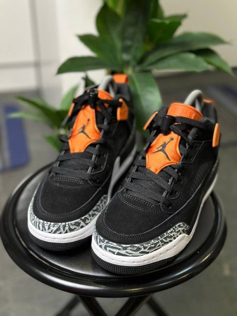 Air Jordan Spizike Low Black\Orange FQ3950-008 фото