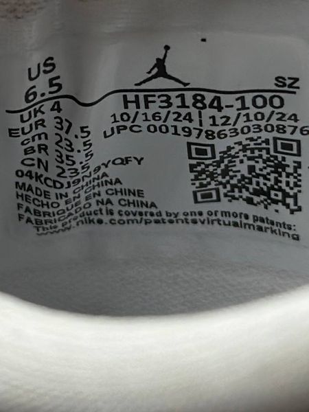 Nike Air Jordan 1 Brooklyn Low White HF3184-100 фото