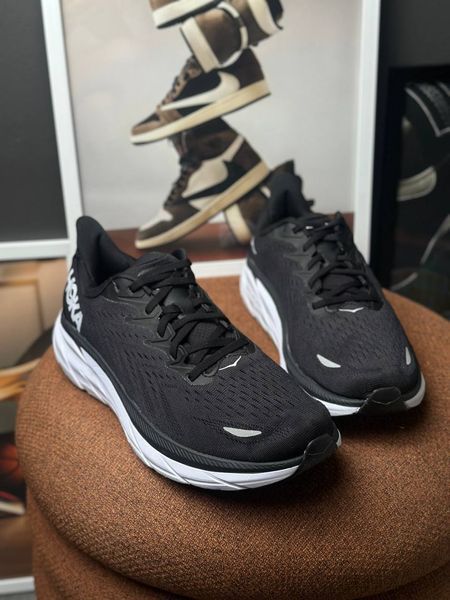 Hoka One One Clifton 8 Wide 'Black White' 1121375 BWHT фото