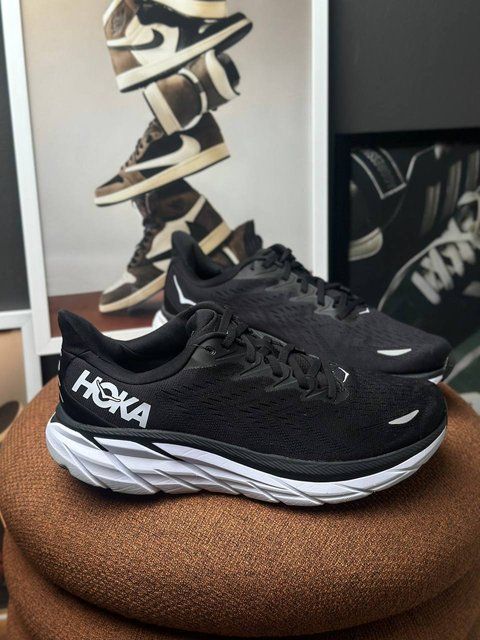 Hoka One One Clifton 8 Wide 'Black White' 1121375 BWHT фото