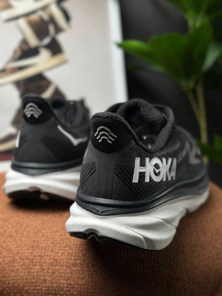 Hoka clifton 9 black 1127895 BWHT фото
